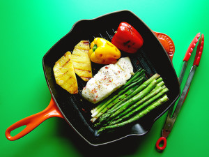 East Van Kitchen's Halibut Grill Pan Dinner, from our Grill Pan Recipes!