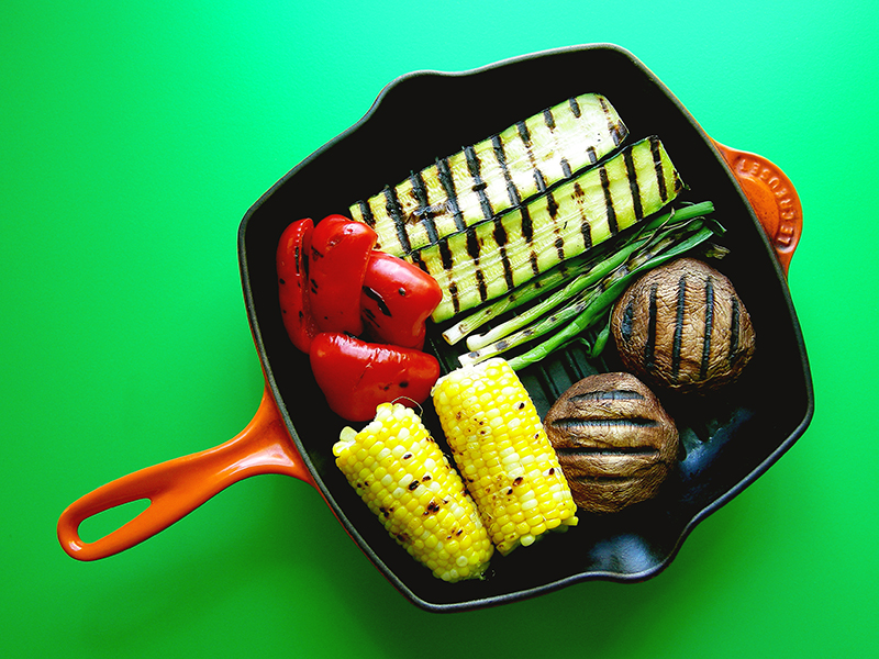 East Van Kitchen's Vegan Grill Pan Dinner with Portobello Mushroom cap, from our Grill Pan Recipes!