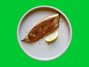 Japanese Night at EVK: we prefer our baked mackerel quite crispy with a fresh squeeze of lemon! Find more delicious world pescetarian recipes at eastvankitchen.com